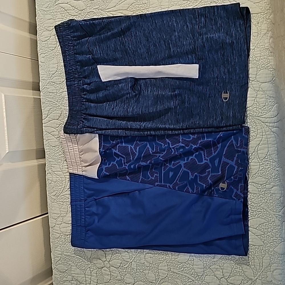 Champion 2 Pair Boys Athletic Shorts, Blue Size 10/12